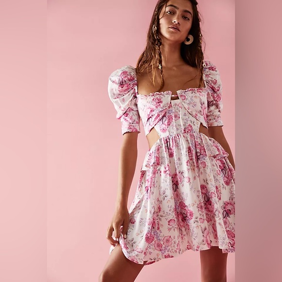 For Love And Lemons Dresses & Skirts - For Love & Lemons Lucia Mini Dress in Pink